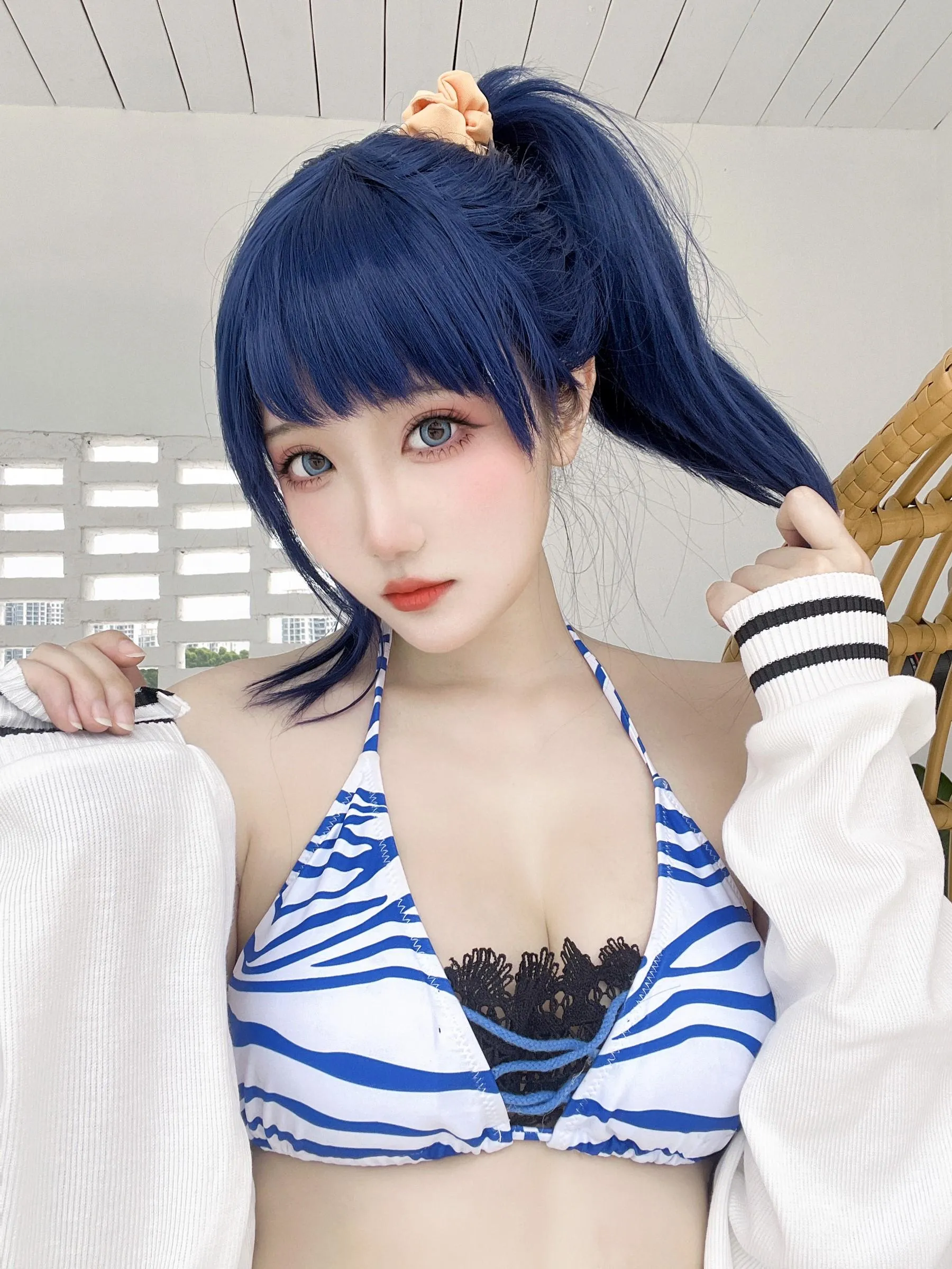Momoko葵葵 – NO.35 瓜希酱 SSSS.GRIDMAN 宝多六花新条茜 泳装-古利特自拍 [30P]插图5